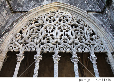 Intricate architecture of Batalha Monastery in Portugal, a UNESCO World Heritage site Intricate architecture of Batalha Monastery in Portugal, a UNESCO World Heritage site 130811310