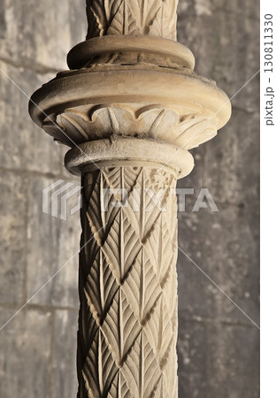 Intricate stone column detail at Batalha monastery in Portugal Intricate stone column detail at Batalha monastery in Portugal 130811330