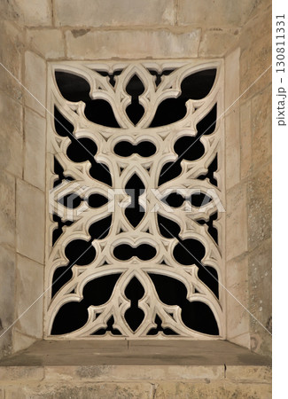 Intricate craftsmanship adorns Batalha monastery's ornate windows 130811331