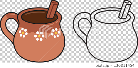 Mexican Cafe de Olla coffee drawing 130811454