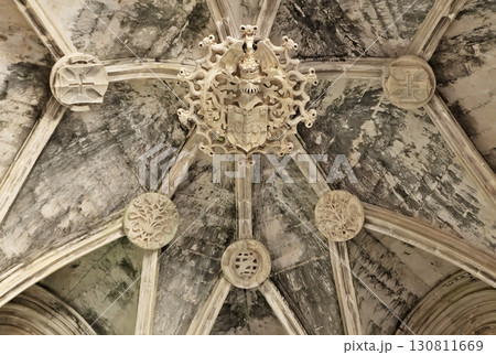 Elaborate ceiling details at Batalha Monastery in Portugal Elaborate ceiling details at Batalha Monastery in Portugal 130811669