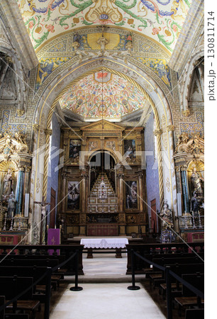 Coimbra, Portugal - April 3, 2017 - Baroque details in the interior of Coimbra University chapel of Sao Miguel Coimbra, Portugal - April 3, 2017 - Baroque details in the interior of Coimbra University chapel of Sao Miguel 130811714