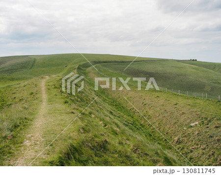 Looking towards Tan Hill along the Wansdyke linear earthwork, Wiltshire Looking towards Tan Hill along the Wansdyke linear earthwork, Wiltshire 130811745