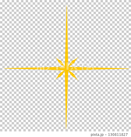 キラキラ, 光, 星, エフェクト, 輝き, 放射状, 十字光, クロス, ライト, 光線, 神秘的 130811827