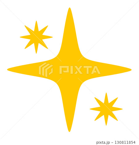 黄色いキラキラ(3つセット・星型・背景透過PNG)|光・魔法・エフェクト素材 黄色いキラキラ(3つセット・星型・背景透過PNG)|光・魔法・エフェクト素材 130811854