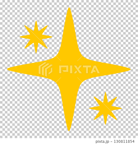 黄色いキラキラ(3つセット・星型・背景透過PNG)|光・魔法・エフェクト素材 黄色いキラキラ(3つセット・星型・背景透過PNG)|光・魔法・エフェクト素材 130811854