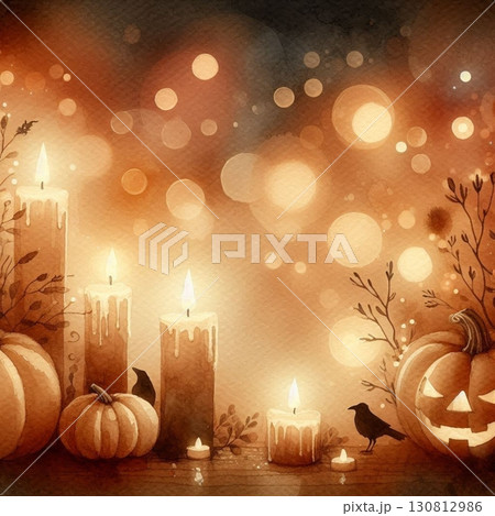 Candle Bokeh Halloween 130812986