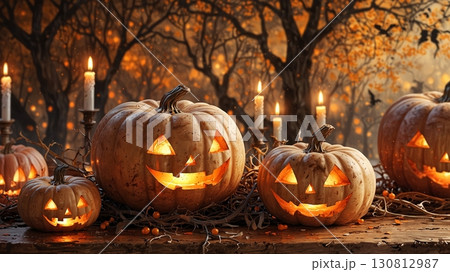 Candle Bokeh Halloween 130812987