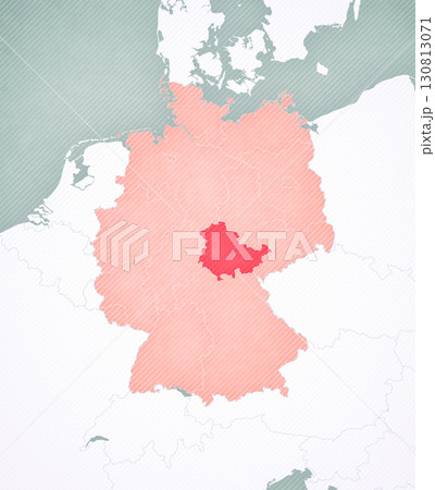 Map of Germany - Thuringia 130813071