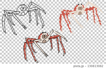 タカアシガニイラストセット 130813082
