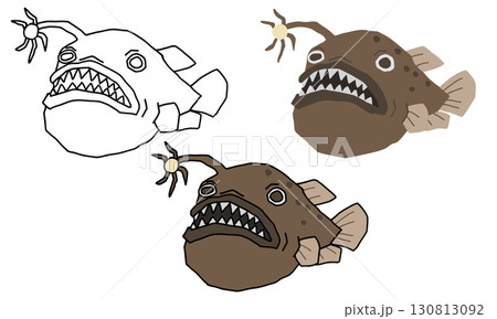 チョウチンアンコウイラストセット 130813092