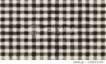 Monochrome Ink Bleed Gingham 130813195