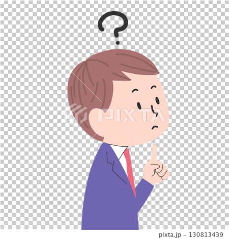 Men in suit thinking 130813439