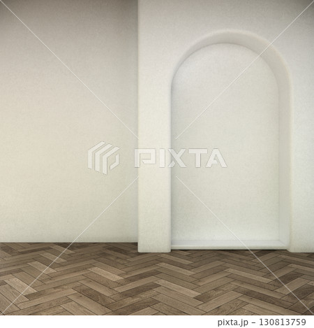 mock up Empty room Shelf wall zen style and decoraion wooden design, earth tone.3D rendering 130813759