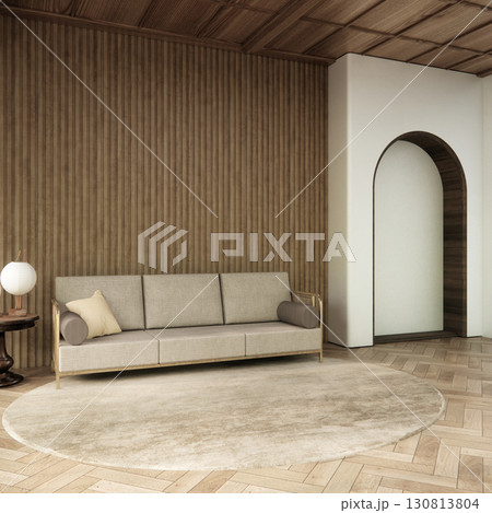 sofa armchair minimalist design on muji style.3D rendering sofa armchair minimalist design on muji style.3D rendering 130813804