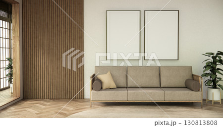 sofa armchair minimalist design on muji style.3D rendering 130813808