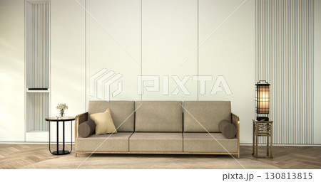 sofa armchair minimalist design on muji style.3D rendering 130813815