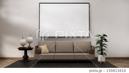 sofa armchair minimalist design on muji style.3D rendering sofa armchair minimalist design on muji style.3D rendering 130813818