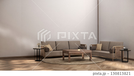 sofa armchair minimalist design on muji style.3D rendering 130813821