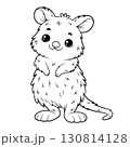 Doodle Vector Illustration of a Quokka in Cartoon Style 130814128