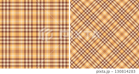 Check textile background of plaid vector texture with a fabric seamless pattern tartan. Set in warm colors for uniform ideas for different professions. 130814283