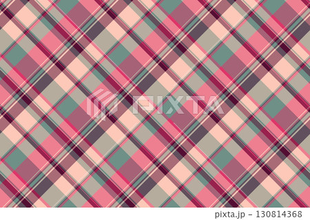 Skill background check pattern, youth textile tartan fabric. Carpet texture plaid seamless vector in red and pastel colors. 130814368