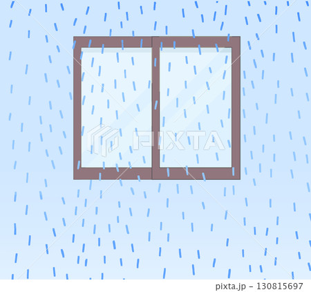 雨の日の窓 130815697