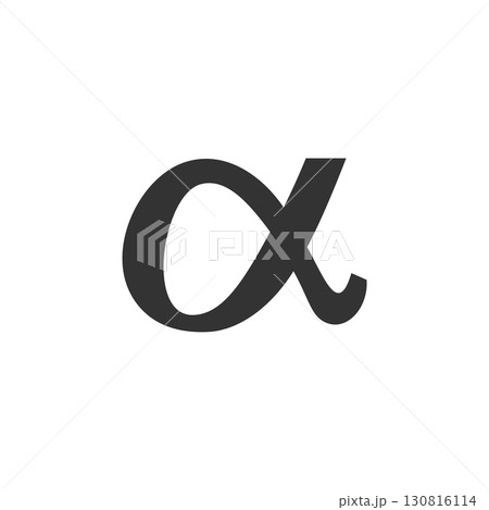 Alpha Icon Vector Logo Template Illustration Design. Vector EPS 10. 130816114