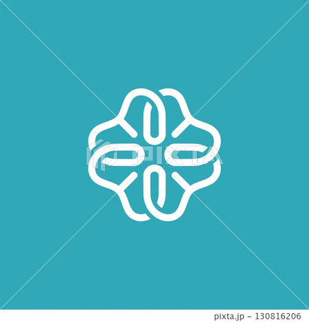 Four Leaf Flower Logo Template Illustration Design. Vector EPS 10. Four Leaf Flower Logo Template Illustration Design. Vector EPS 10. 130816206