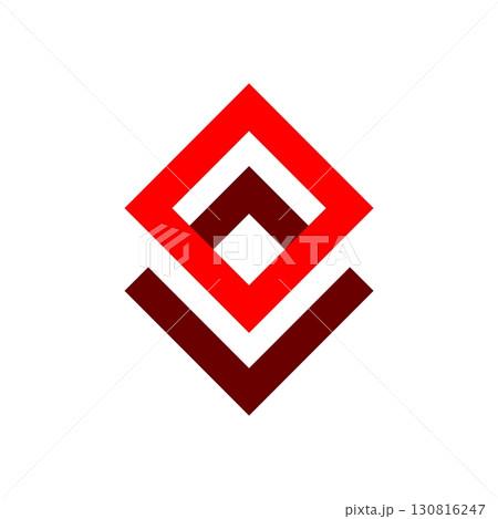 Ornamental Diamond Square Logo Template Illustration Design. Vector EPS 10. 130816247