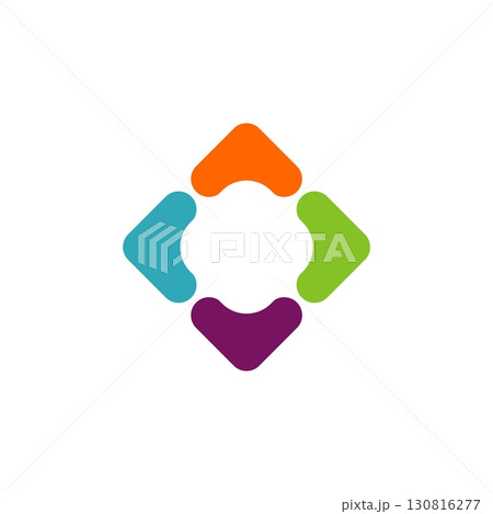Colorful Abstract Flower Diamond Shape Logo Template Illustration Design. Vector EPS 10. Colorful Abstract Flower Diamond Shape Logo Template Illustration Design. Vector EPS 10. 130816277