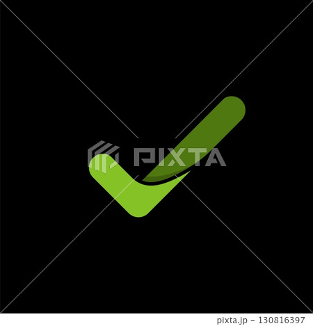 Green Check Mark Logo Template Illustration Design. Vector EPS 10. Green Check Mark Logo Template Illustration Design. Vector EPS 10. 130816397