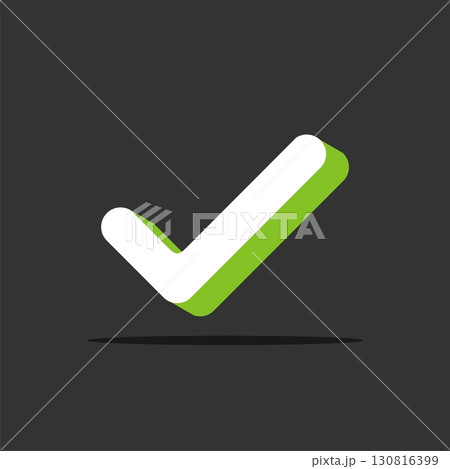 Green Check Mark Logo Template Illustration Design. Vector EPS 10. 130816399