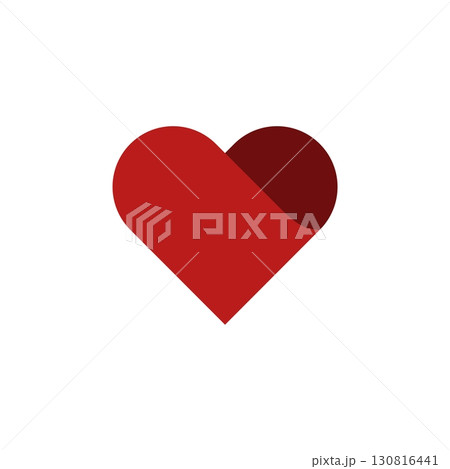 Red Love Heart Logo Template Illustration Design. Vector EPS 10. Red Love Heart Logo Template Illustration Design. Vector EPS 10. 130816441