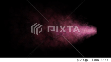 Vibrant pink smoke cloud on transparent background isolated for digital effects overlays and creative design elements 130816633