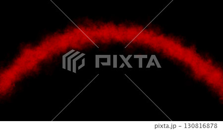 Curved glowing red smoke arc on transparent background, fog and steam mockup template for digital design Curved glowing red smoke arc on transparent background, fog and steam mockup template for digital design 130816878