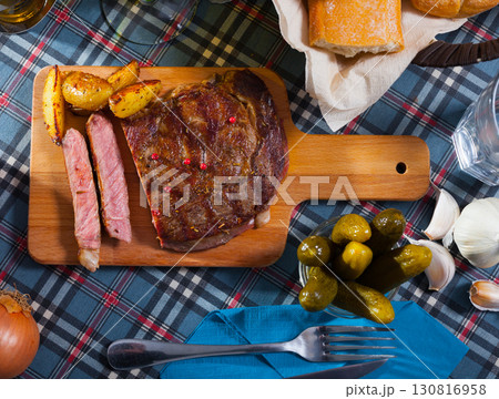 Juicy roasted beef 130816958