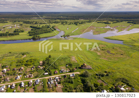 Flood meadows near Oka River Flood meadows near Oka River 130817023