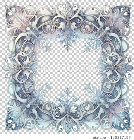 Snowflake frame illustration 130817197