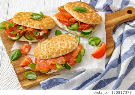 smoked deli salmon sandwiches with cream cheese smoked deli salmon sandwiches with cream cheese 130817378