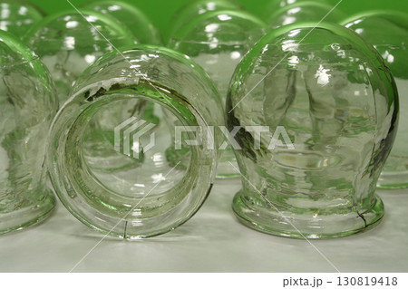 Glass medical cups for medical purposes, rehabilitation, increasing blood flow Glass medical cups for medical purposes, rehabilitation, increasing blood flow 130819418