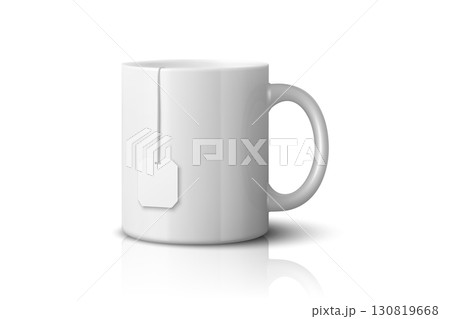 Vector 3D Realistic White Ceramic Mug, Tea Cup with Blank Tag, Tea Bag Label Isolated, Blank Promotional Cup for Branding, Custom Print, Corporate Gift, Advertising, Merchandise, Logo Template, Mockup Vector 3D Realistic White Ceramic Mug, Tea Cup with Blank Tag, Tea Bag Label Isolated, Blank Promotional Cup for Branding, Custom Print, Corporate Gift, Advertising, Merchandise, Logo Template, Mockup 130819668