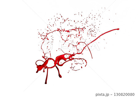 Red paint splash isolated on a white background. Red paint splash isolated on a white background. 130820080