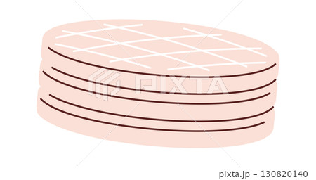 Rice pancakes stack hand drawn 130820140
