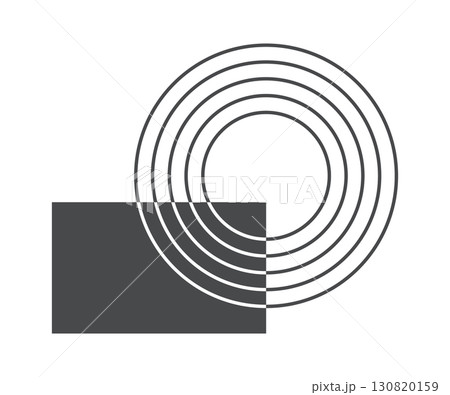 Striped round rectangle layered element Striped round rectangle layered element 130820159