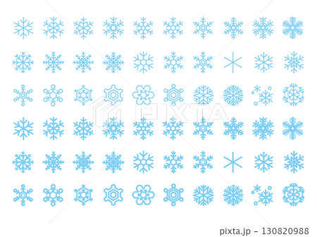 雪の結晶アイコンセット 雪の結晶アイコンセット 130820988