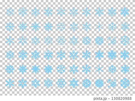 雪の結晶アイコンセット 雪の結晶アイコンセット 130820988