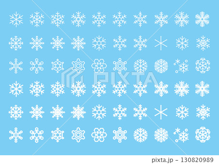 雪の結晶アイコンセット 雪の結晶アイコンセット 130820989