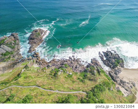 空撮「青森県」種差海岸を上空から俯瞰で撮影　八戸市 130821084