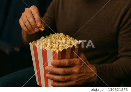 映画館で食べるポップコーン 130821878